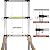 15.5FT Telescopic Ladder, Slow Down Design Multipurpose Collapsible Ladder, Extension Step Ladder, Aluminum Alloy Ladder for Both Outdoor and Indoor use, 330 lbs Max Capacity