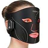 Cordless Red Light Therapy for Face, 4 Modes Portable LED Face Mask, 850NM Infrared & Red Light Mask, 10-Min Timer, 272 LED Beads, Rechargeable for At-Home & Travel
