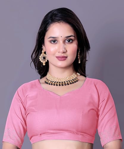 Image of FASHION Women's Trendy Banarasi Kanjivaram Navy Color Art Silk Saree with Blouse Material