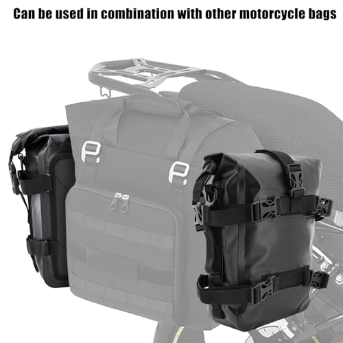 Almacenamiento para motocicleta resistente e impermeable con gran capacidad y bolsillos 6