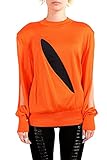Versace Women's Bright Orange Silk Long Sleeve Sweater US XS IT 38
