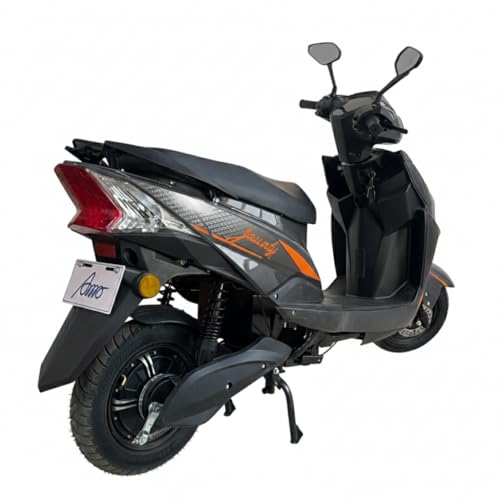 Image of AMO Electric Scooter Jaunty L Lead Acid Low Speed -25kmph Range - 65 Km Non RTO in Grey with Portable Charger Ex-Showroom