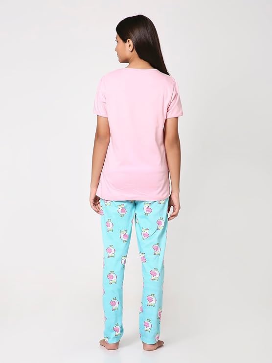 Girls Two Piece Pajama Set Cotton Unicorn | Cartoon Printed Sleepwear2