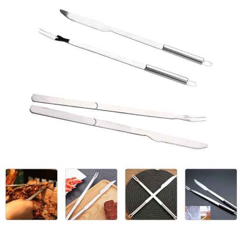 Set de tenedor y cortador para parrilla en acero inoxidable LIOOBO miniatura 5