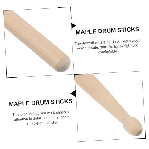 Baquetas LIOOBO de madera de arce con agarre suave y peso balanceado, tamaño 5A para principiantes e intermedios miniatura 7