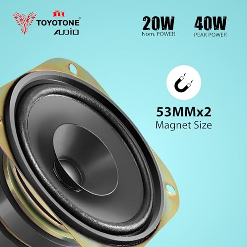 Image of 3 inch Inch Full-Range Speaker | Dual Cone | 20W Nominal | 40W Max | 4-Ohms | Copper Coil | 53mm Dual Magnet | High Sensitivity | Ideal for Home & Car Audio (4)