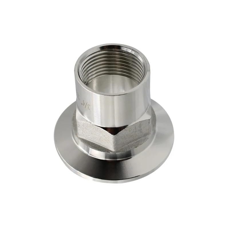 Adaptador hexagonal Tri Clamp de acero inoxidable con rosca 1" BSPT 5