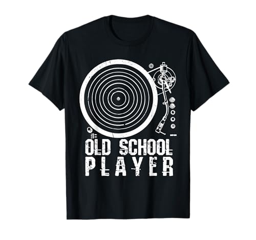 DJ Old School Player Vintage Retro Vinyl Music Gift T-Shirt