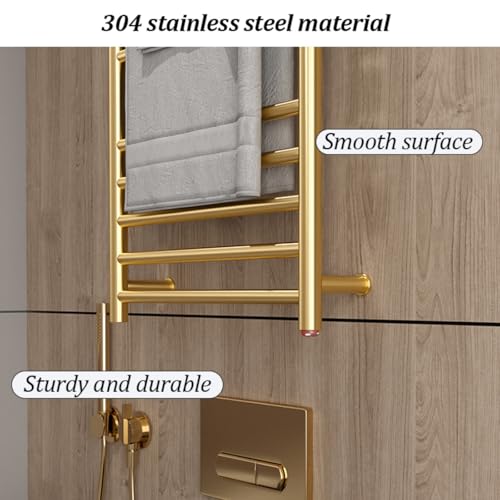Toallero de pared para eliminar humedad en baños con catorce barras térmicas 6