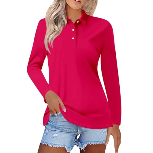 Chemise boutonnée femme rouge ample pour masquer les rondeurs et rester élégante