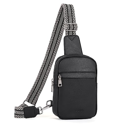 Image of CLUCI Small Sling Bag for Women Vegan Leather Crossbody Chest Bags Trendy, Women's Fanny Pack