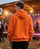 Mlgaril Men's Orange Hoodie Quarter Zip Pullover S... #4
