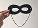 LOVINSHOW 2pcs Black Superhero Felt Eye Masks Halloween Dress Up Masks Cosplay Half Masks with Elastic Rope (2)