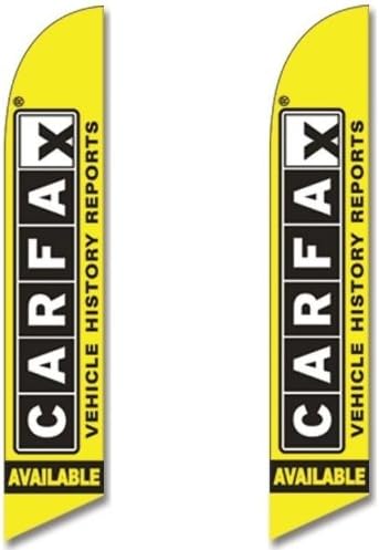 Paquete doble de banderas Swooper de manga completa CARFAX INFORMES DE HISTORIA DEL VEHÍCULO DISPONIBILIDAD-