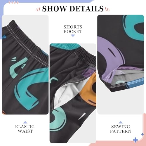 ZZXXB Funny Number Boys Long Pants Soft Trousers Elastic Waist Kids Lounge Bottoms with Pockets S-XL4