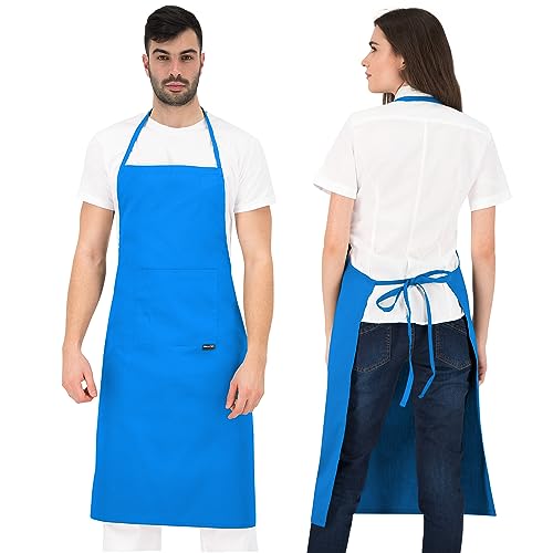 PALLTEX Borago Cooking Apron Men Cooking Apron Women's Apron Men for Cooking Crafts Painting Baking EN ISO 13688, Hawaii Blue, One Size