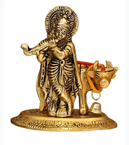 Image of Betterminds Metal Return Gifts For Women Lord Krishna (Pack Of 4), Wedding Gift Anniversary Housewarming Corporate Gifts, Baby Shower Return Gifts, Gold
