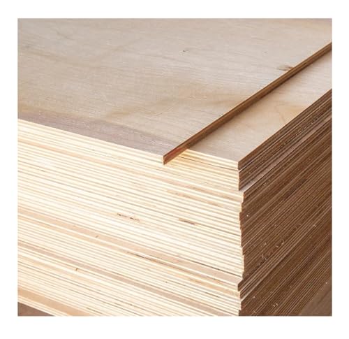 Vesey Gallery Hardwood Plywood Sheets 5.5mm A2 Size (594x420mm) Pack of 4 Natural Timber DIY Crafting Furniture Roofing