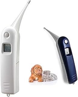 Aurynns Pet Thermometer Dog Thermometer, Fast Digital Veterinary Thermometer, Pet Thermometer for Dogs, Cats, Horse,Cattle, Pigs,Birds, Sheep.C/F Switchable (White)