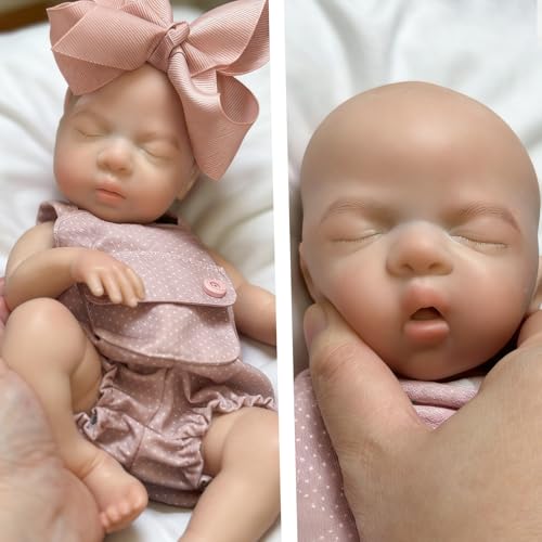 Muñeca Bebé Silicona Realista 12 Pulgadas Dormida miniatura 2
