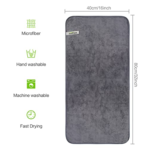 Kinhwa Gym Towels For Men Sweat Absorbent Workout Towels Soft Microfiber Sports Towel Perfect Size For Workouts, Yoga, Running, Biking Or Camping 16Inch X 31Inch 3 Pack Gray #TOP6