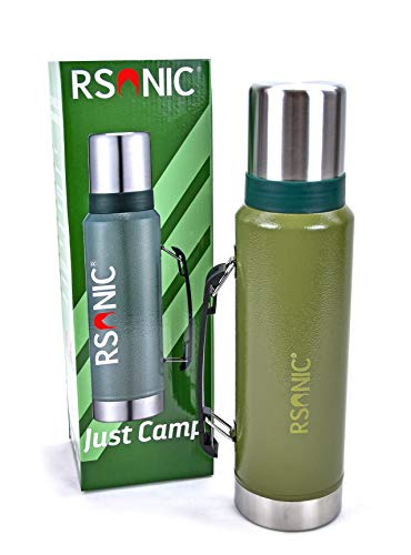 RSonic Edelstahl Thermoskanne Thermosflasche Doppelwandige Trinkflasche 1200ml Cover