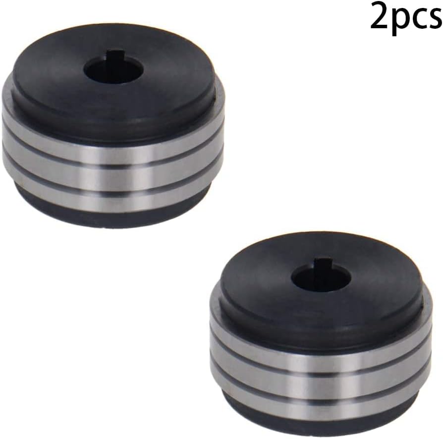 Bettomshin Welder Wire Feed Roller 1.0/1.2 Groove Roll Parts for Welding Machine Replacement 2Pcs