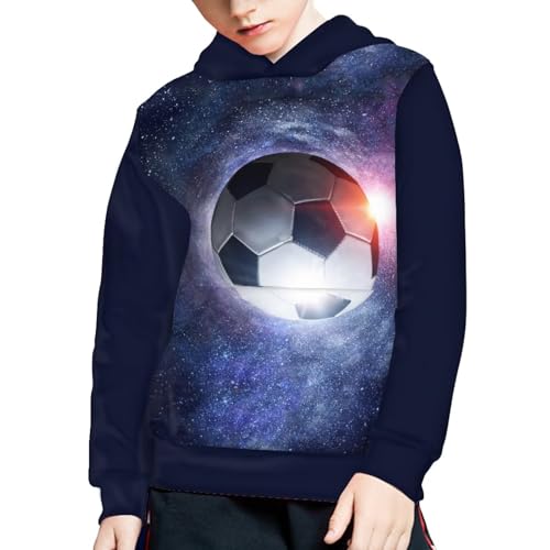 Image of WELLFLYHOM Boys Hooded Sweatshirts Hoodie Pullover Cool Graphic Crewneck Blouses Size 6-16