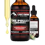 Lost Empire Herbs Pine Pollen Tincture Pine Pollen Liquid Extract for Testosterone - Alcohol Tincture is Superior for Better Absorption, 3rd Party Lab Tested (2 Ounce)