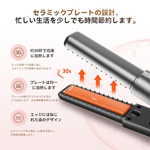 POLENTAT ヘアアイロン コードレス の商品画像 1