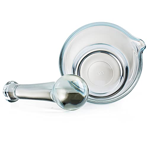 Ultrassist 8Oz Glass Mortar And Pestle Bowl, Medicine Grinder And Mixer For Pharmacy Or Science Lab #TOP1