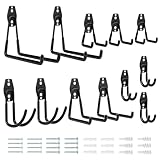 【Ampia applicazione】 i nostri ganci resistenti per garage sono perfetti per garage, ripostiglio, giardino, negozio, fattoria, banco da lavoro, cantina o magazzino, centro sportivo, ecc. Ideale per tenere biciclette, tubi, vanga, scopa, chiavi, passeggino, pala, rastrelli, kayak, attrezzature sportive, cavallucci e cavi elettrici, palestra, body training, costruttori di forza e altri oggetti.