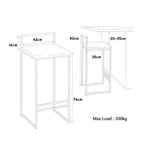 Tabouret de bar en velours confortable pour éviter le mal de dos