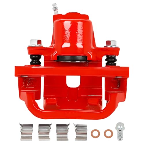 Image of SCITOO Rear Right Brake Caliper With Bracket 19B3276 Red Compatible For Toyota For Sequoia 2008-2017 For Toyota For Tundra 2007-2017