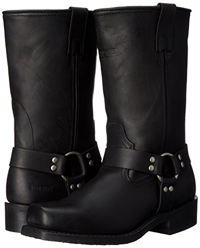 Bota de motocicleta masculina AdTec de 28 cm, preta, 38