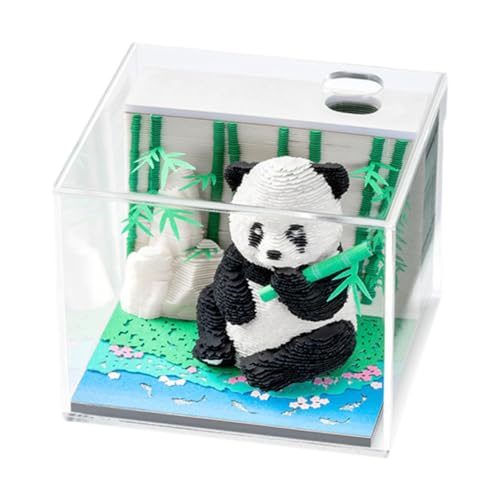 Amagogo Time Piece Calendar 2025 3D Memo Pad Panda Shaped, Creative, Cute Keepsake Decoration Tear Away, Time Piece Calendar