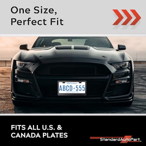 Image of Premium Slim Carbon Fiber Design License Plate Frame - 1 Piece, Durable Plastic, Rust-Free, License Plate Protector, Street Legal, Universal with Screw Caps
