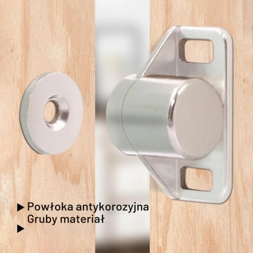 2 sztuki zamka magnetycznego do drzwiczek szafy, z 6 sztuk śrub, magnetyczna zapięcka na drzwi, zawieszka do szafy, magnetyczna zapięcka do drzwi szafy, magnes do drzwiczek szafy, magnetyczny zatrzask