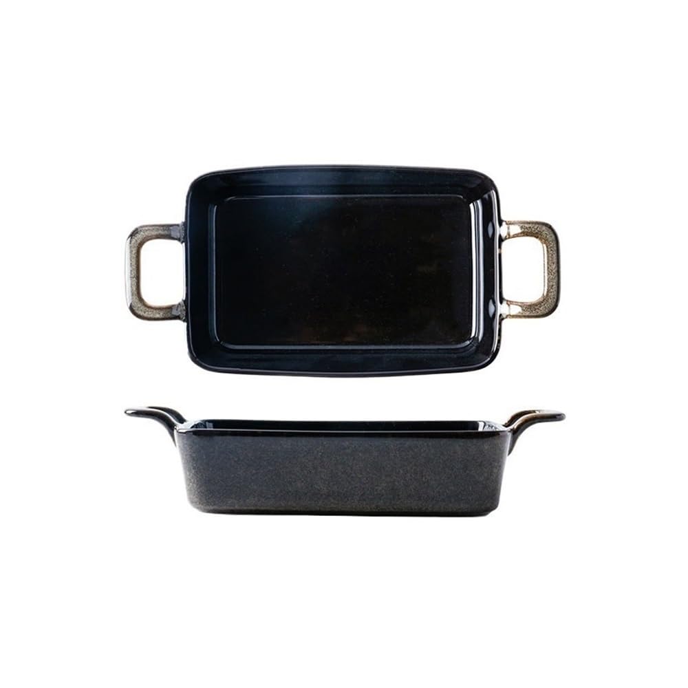 Plat à four double céramique 600 ml gris pour légumes et riz