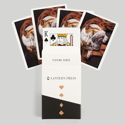 Baraja de cartas Póker Lantern Press Bulldog inglés miniatura 6