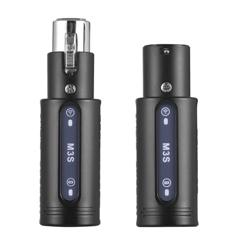 Sistema inalámbrico de micrófono XLR 2.4G, conexión estable, ideal para eventos en vivo, micrófono dinámico, transmisores y receptores para presentaciones y bodas, color negro, 1 juego miniatura 6