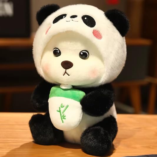 Image of SCOOBA Baby Cap Panda Bear Soft Toys for Kids Babies 23cm Small(Cap Panda Bear)
