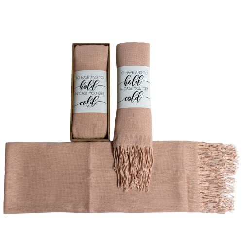 Pashmina Shawls and Wraps for Wedding, Pashmina Shawls and Wraps for Evening Dresses, Shawl Wraps Scarves for Women, Wedding Favors Gifts for Guests in Bulk, Bridal Shawl, Bridesmaid Gift (Pale Pink)4