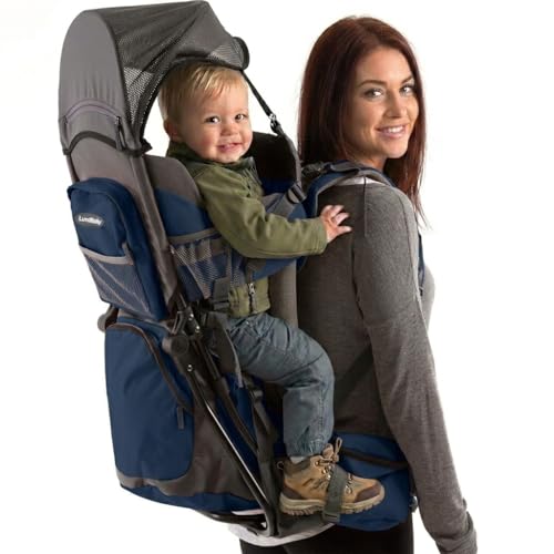 Luvdbaby Hiking Baby Carrier Backpack - Toddler & Child Carrier | Includes diaper change pad, insulated pocket, and sun & rain hood to keep your child comfortable on the trail. Up to 40 lbs.