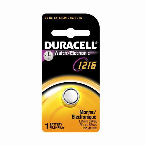 Image of Duracell DL1216BPK04 Watch /Electronic Lithium Coin Battery, 1216 Size, 3V, 25 mAh Capacity (Case of 6)