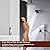 Boridoax Matte Black Thermostatic Shower System with Ceiling Mount 12" Rainfall Shower & 6" Wall Mount Shower Dual Shower Head System with Handheld Spray Shower Facuet Set, Can Use All at Once