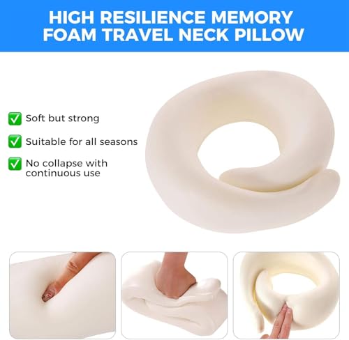 Set 4 Almohadas de Espuma de Memoria para Viaje miniatura 4
