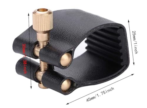 image for Jiayouy Professional Tenor Sax Saxophone Mouthpiece Leather Ligature F