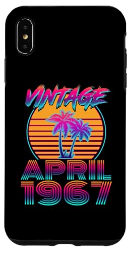Carcasa para iPhone XS Max 58 Years Old Retro Vintage Funny April 1967 58th Birthday