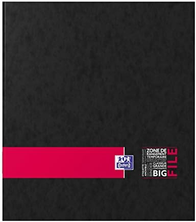 OXFORD Big File A4XL Student Lever Arch File with 2 D Rings 80 mm Spine Cover Laminated Card Assorted Colours